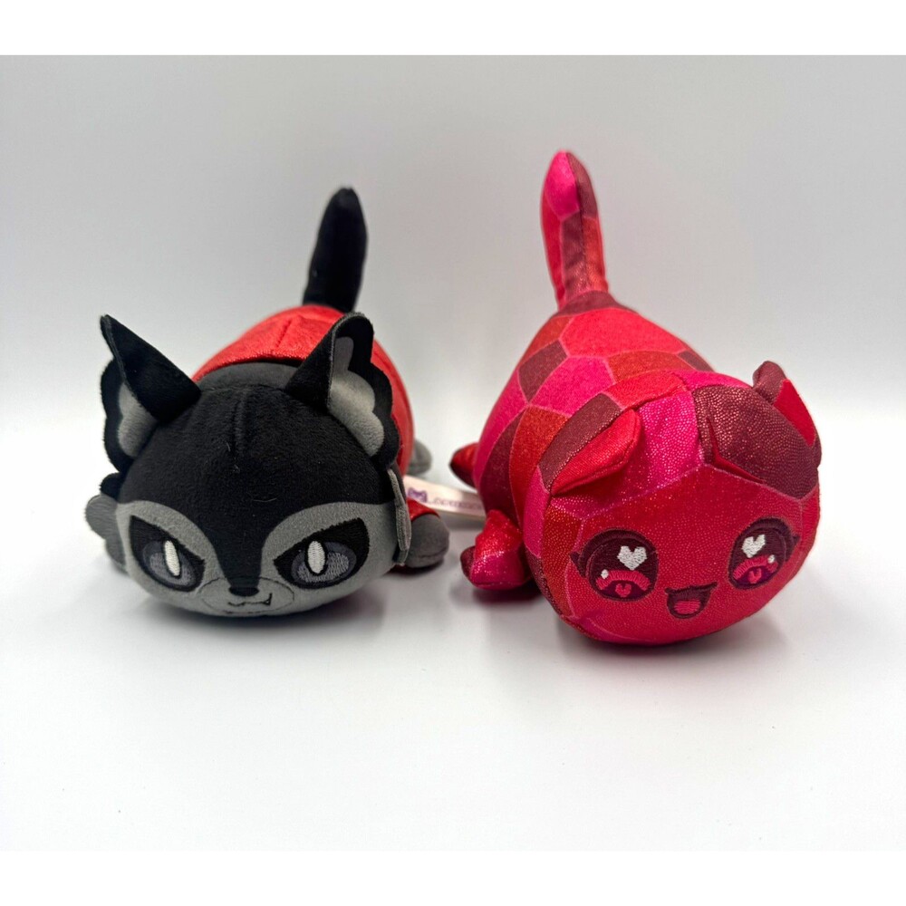 Aphmau Meemeows Mystery Plush Bundle of 2 Aaron Cat Lone Wolf Stuffed 6"